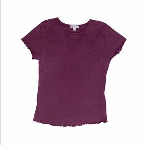Purple Lettuce Trim Charlotte Russe Crop Top | XS